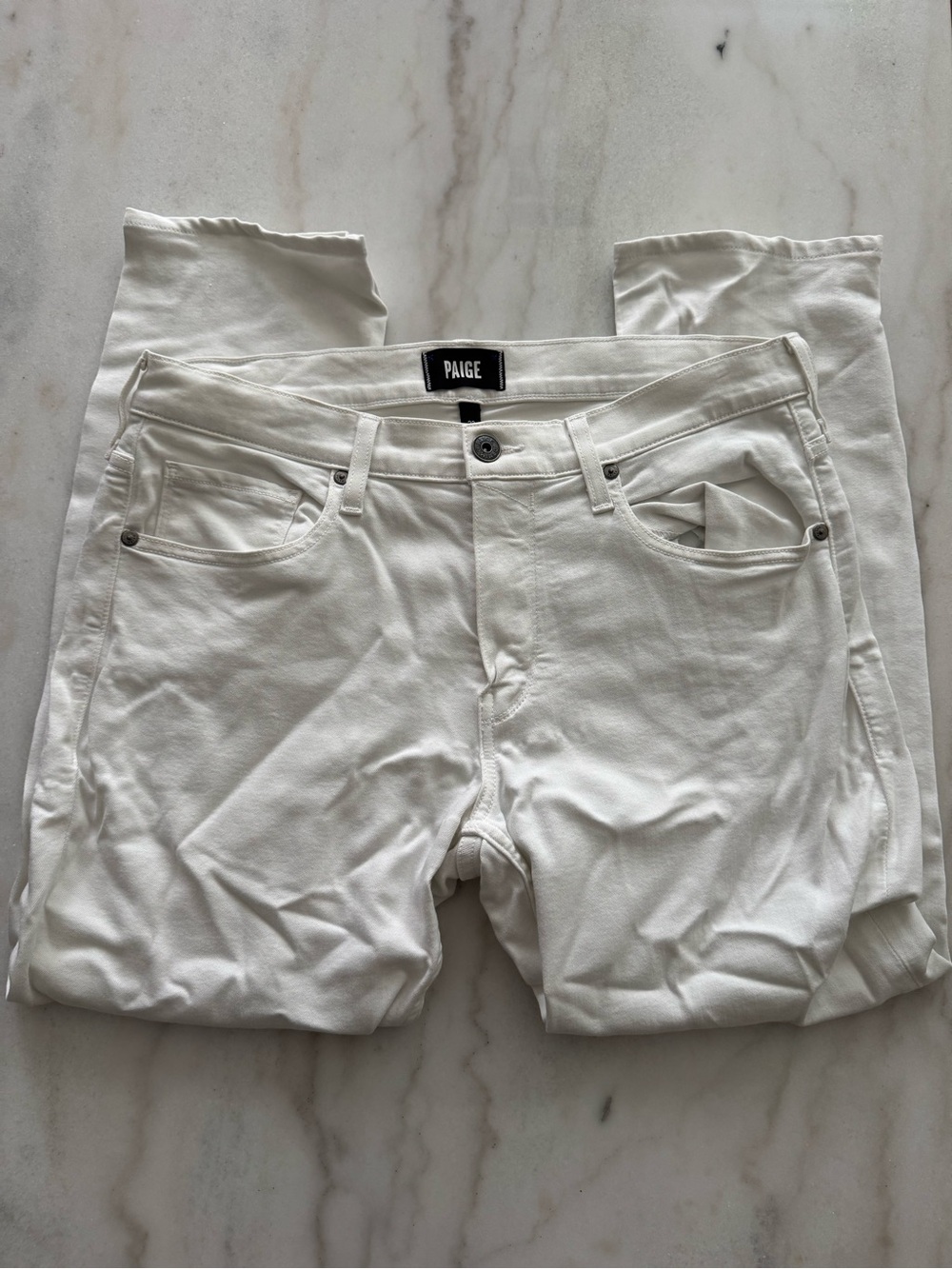 PAIGE Men's White Skinny Jeans - Modern Cut
